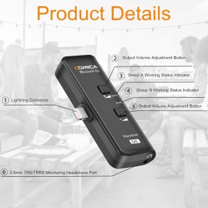گیرنده میکروفون یقه ای بی سیم کامیکا BoomX-D MI RX
